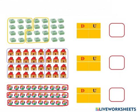 ¿Cuántas decenas y unidades hay?