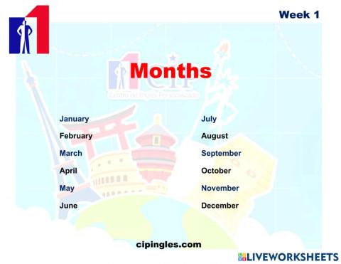 KIDS Vocabulary exam week 1