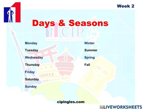 KIDS Vocabulary exam week 2