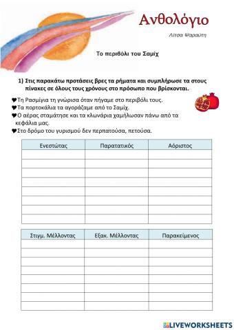 Ανθολόγιο-Ο κήπος του Σαμίχ