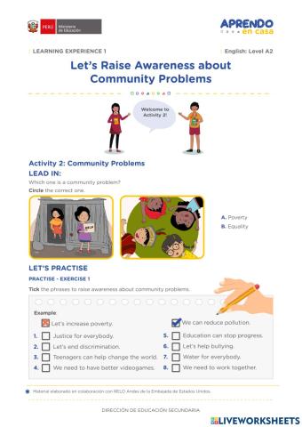 Let-s raise awareness about community problems- activity 2.