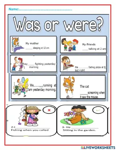 Past progressive was or were