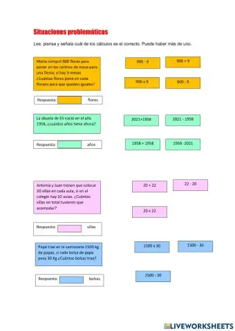 Situaciones problemáticas