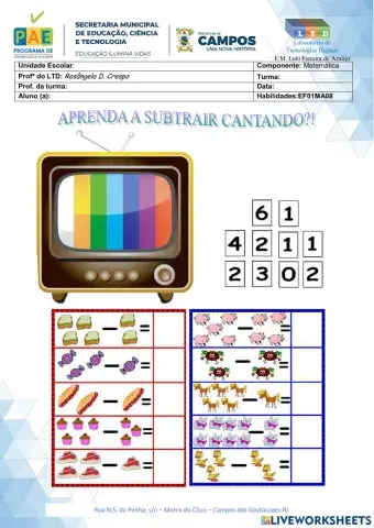 Subtração Simples e Divertida