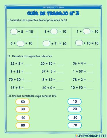 Adiciones y descomposición