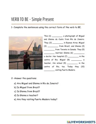 Verb to be - simple present