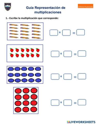 Representación de multiplicaciones