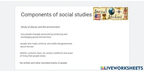Components of social studies