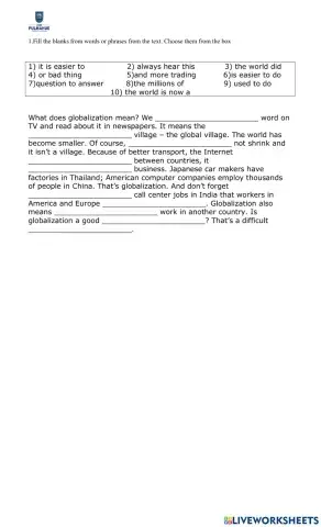 Globalization.Listening