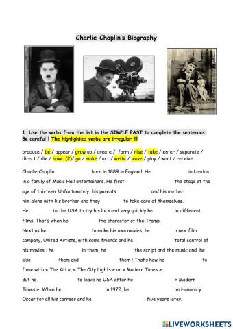 Chaplin's biography