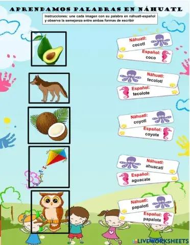 Aprendamos palabras en español y náhuatl