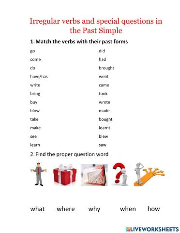 Specal questions in the Past Simple