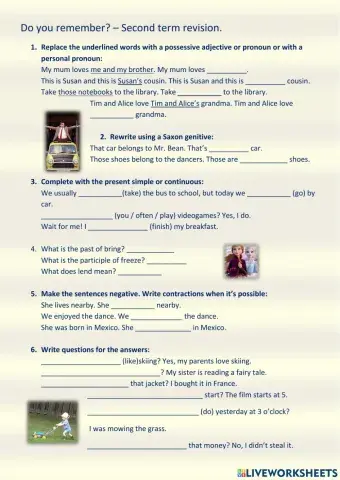 2nd term revision- 2 ESO