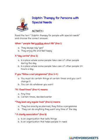 Reading activity unit 4 (E)