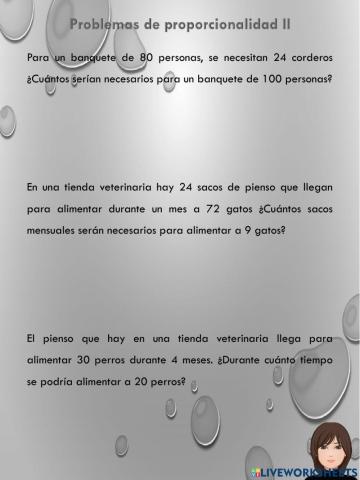 Problemas de proporcionalidad