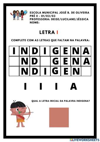 Letra I - Indigena