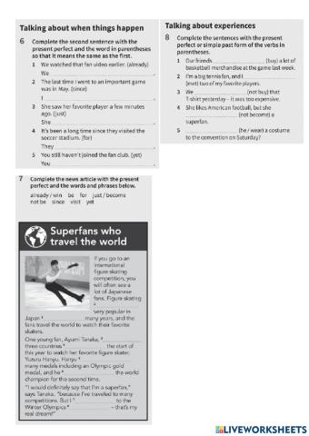 Preset Perfect or Past simple?