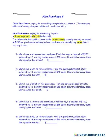 Hire Purchase 4