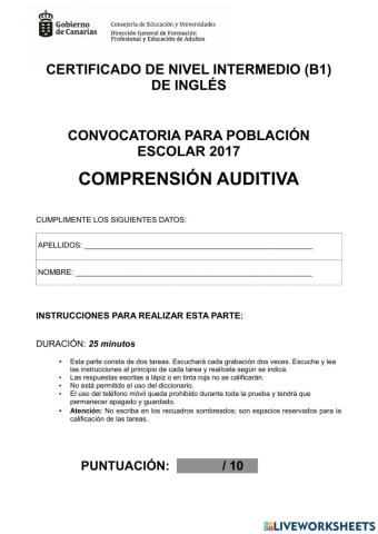 SELE (sí) - CTO (Listening) Canarias 2017