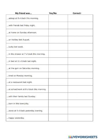 Guessing game (was-were)