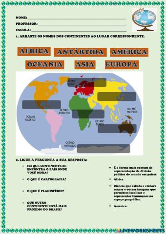 Continentes do mundo