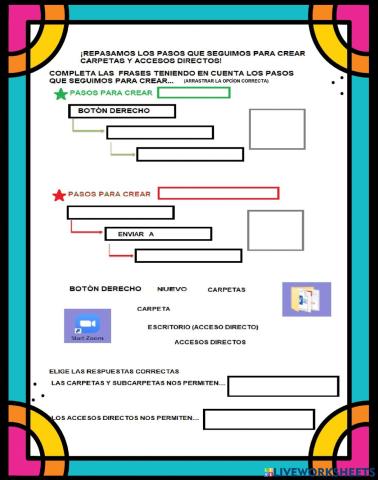 Accesos directos y carpetas
