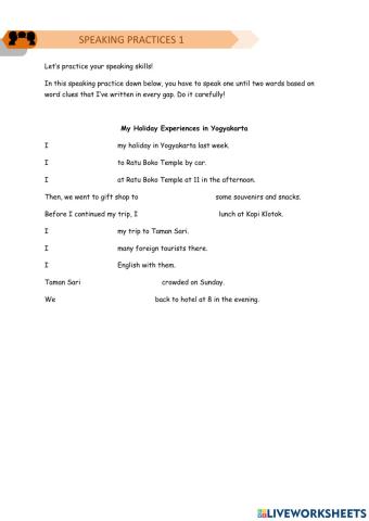 Talking about Holiday