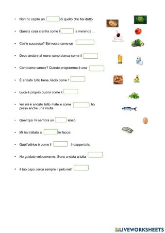 Modi di dire con il cibo