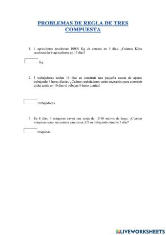 Regla de tres compuesta