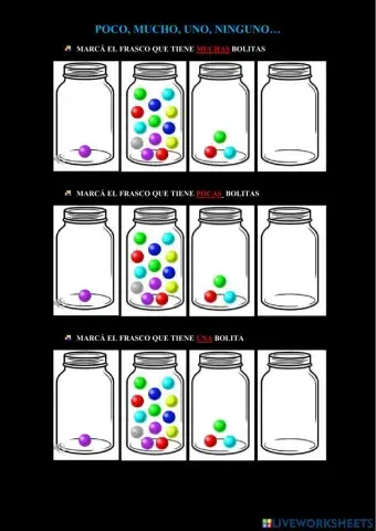 Poco, mucho,uno, ninguno