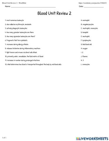 Blood Chapter 10 Review 2