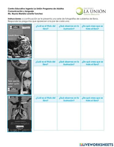 Predicciones e idea principal