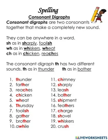 Consonant Digraphs