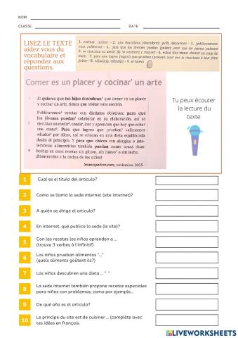 Comer es un placer y cocinar un arte