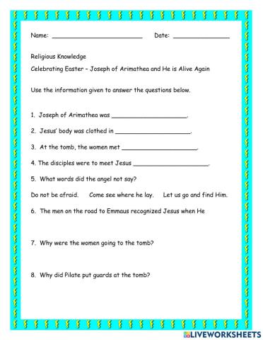 Joseph of Arimathea and He is Alive Again