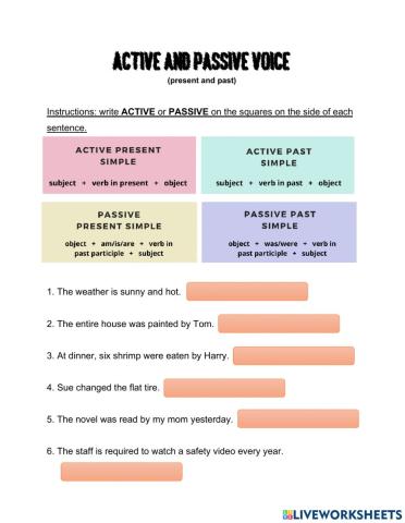 Active and passive exercises