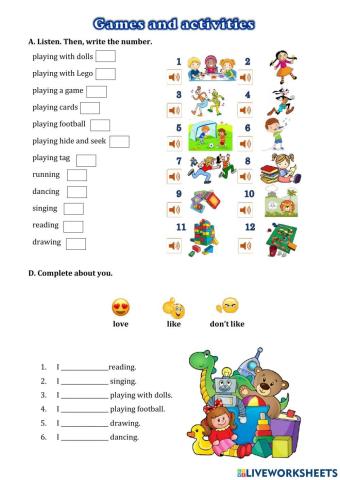 Games and activities