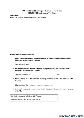 Skin whitening in Pakistan