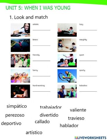 Adjectives personality