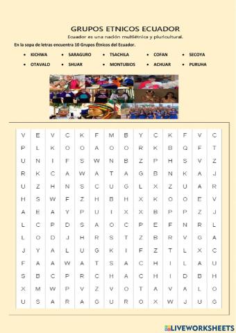 Grupos étnicos del ecuador