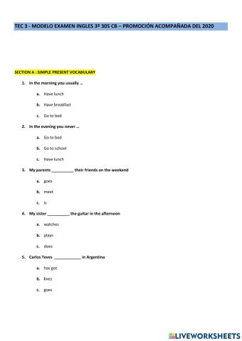 Simple Present Basic