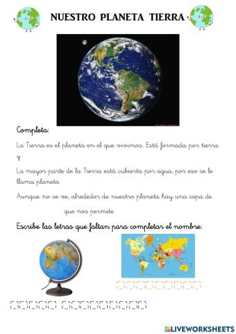 La Tierra nuestro planeta