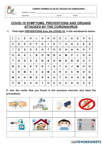 COVID-19 SYMPTOMS, PREVENTIONS AND ORGANS ATTACKED - Ciclo 2 e 3