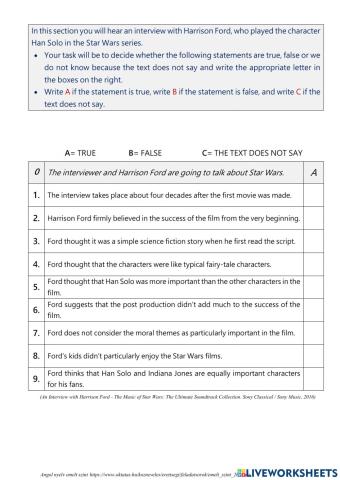 Interview with Harrison Ford