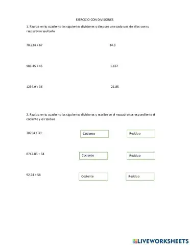 Divisiones con fracciones