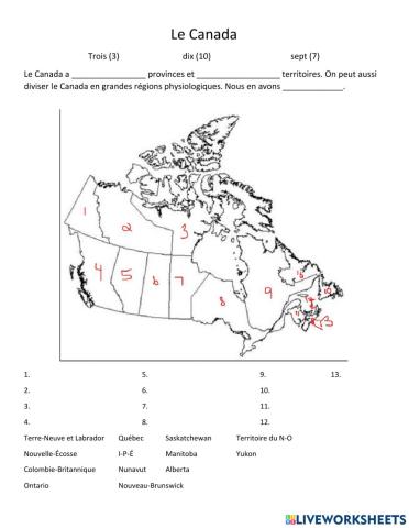 Les régions physiques et physiographiques du Canada