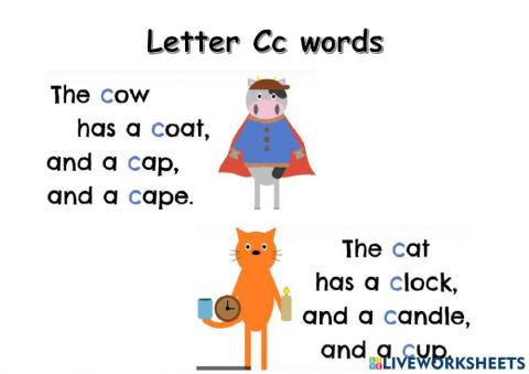 Letter Cc words