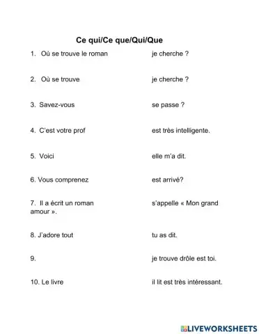 Ce que-ce qui-que-qui