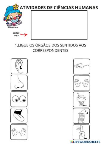 Atividade de ligar com partes do corpo