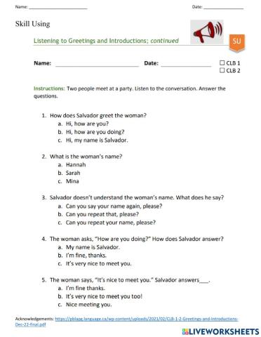 Listening to conversations